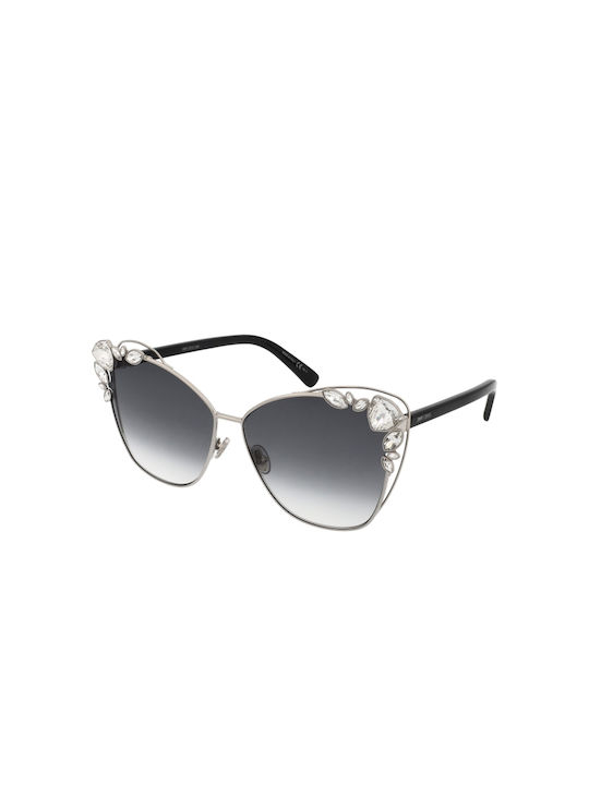 Jimmy Choo Women's Sunglasses with Silver Metal Frame and Black Gradient Lens Kyla/S 25TH 010/9O