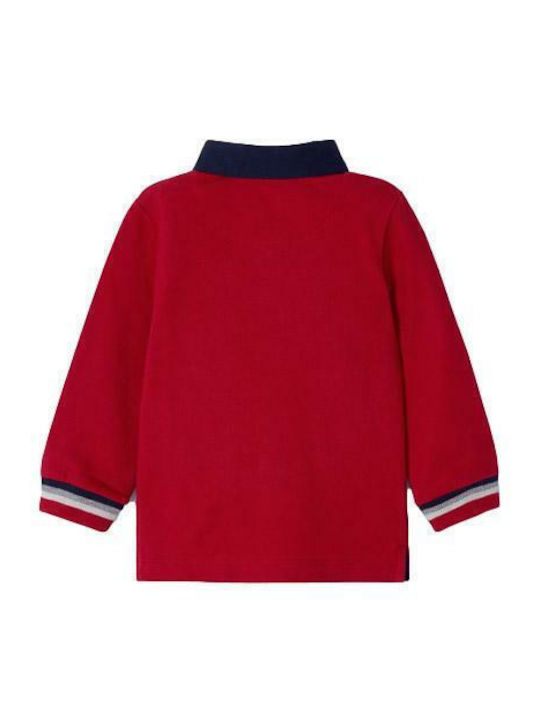 Mayoral Kids Polo Long Sleeve Red