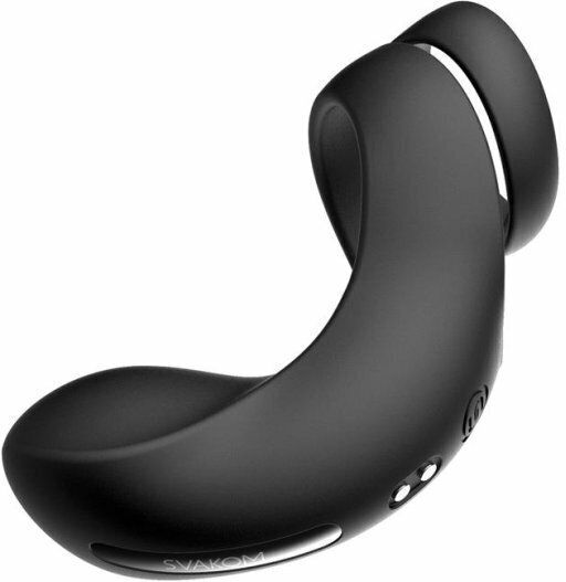 Svakom Benedict Double Ring & Perineum Stimulator Δονούμενο Δαχτυλίδι Πέους Black