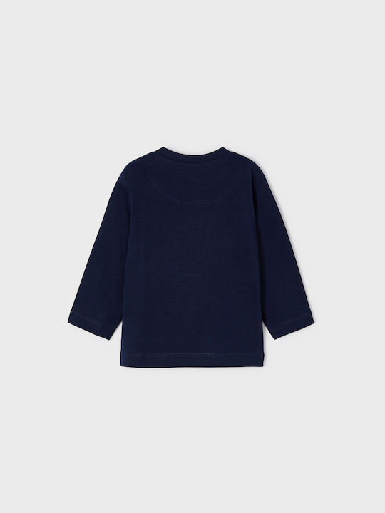 Mayoral Kids Blouse Long Sleeve Navy Blue