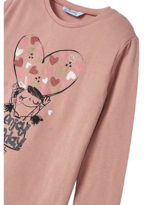 Kids' Shirt Long Sleeve Pink Enjoy