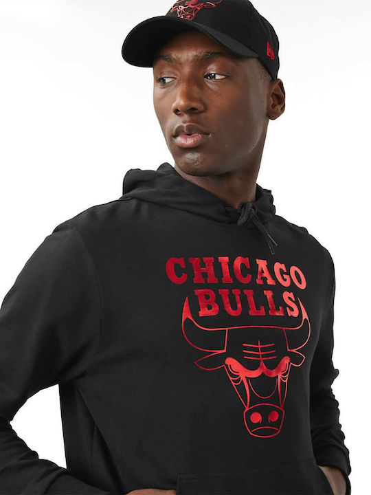 Chicago Bulls NBA Φούτερ με Κουκούλα Μαύρο