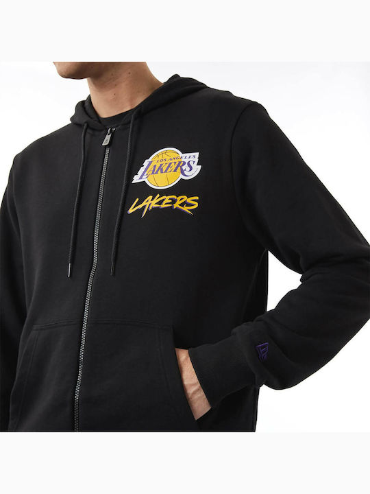 LA Lakers NBA Script Geacă Cu Glugă Neagră
