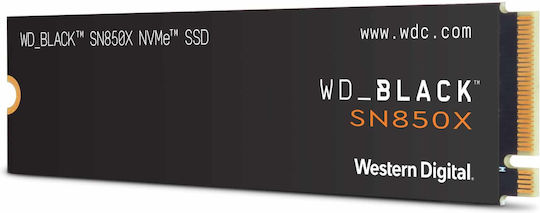 Western Digital Black SN850X Без Охладител SSD 2TB Тип M.2 С PCI Express 4.0 Съвместим С PS5 WDS200T2X0E