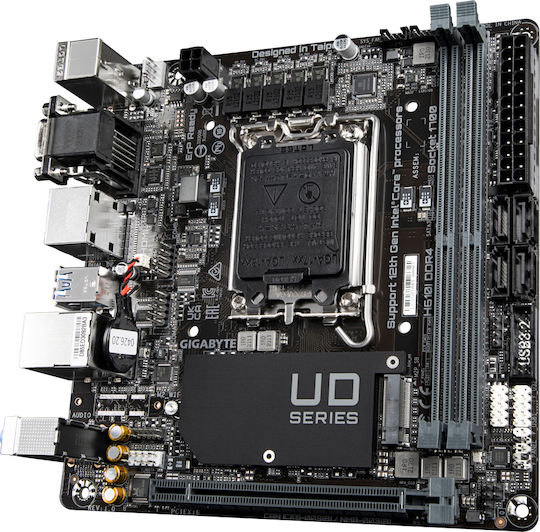 Gigabyte H610I DDR4 rev. 1.0 Дънна платка Mini ITX с Intel 1700 Сокет