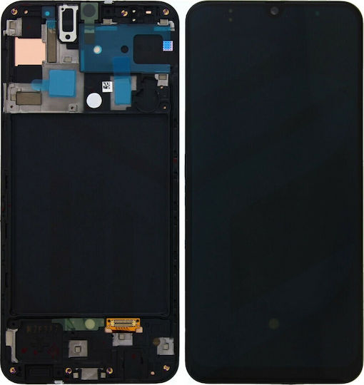 Οθόνη OLED με Μηχανισμό Αφής και Πλαίσιο για Galaxy A50 (Μαύρο)