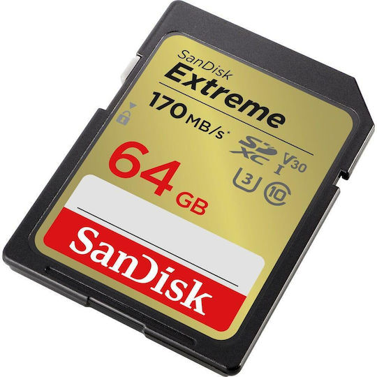 Sandisk Extreme SDXC 64GB Class 10 U3 V30 UHS-I