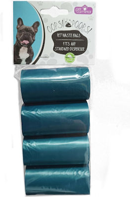 Pet Camelot Dog Waste Bags Green 4 Rolls of 20pcs 6317