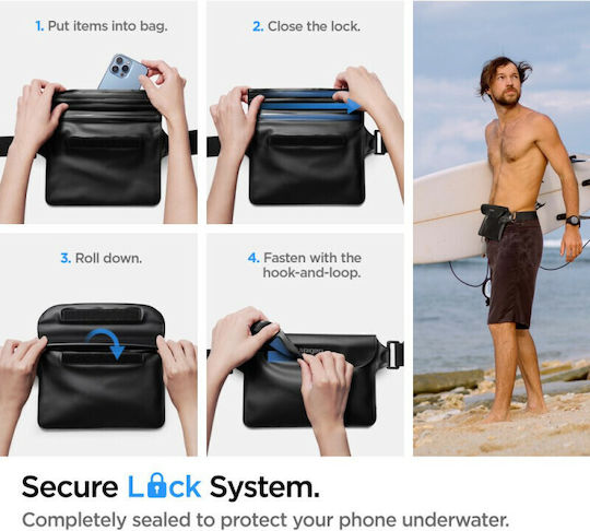 Spigen A621 Waterproof Case up to 6.9" Black AMP04533