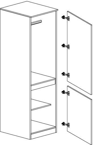 Modul 934 Μονόφυλλη Ντουλάπα 52x45x200cm