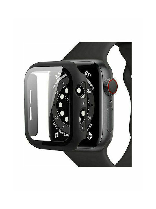 Fullbody Plastic with Tempered Glass Case in Black Colour for Apple Watch 42mm