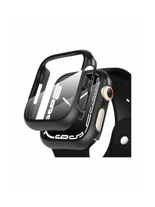 Fullbody Plastic with Tempered Glass Case in Black Colour for Apple Watch 42mm