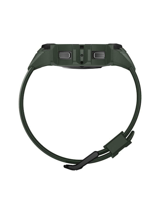Spigen Rugged Armor ”Pro” Silikonhülle Military Green für Galaxy Watch 4 / 5 (44 mm)