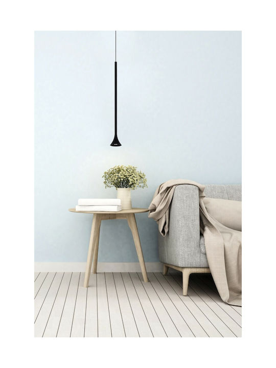 VK Lighting VK/04305PE/B/W/60 Pendant Light Black 6x60x60cm