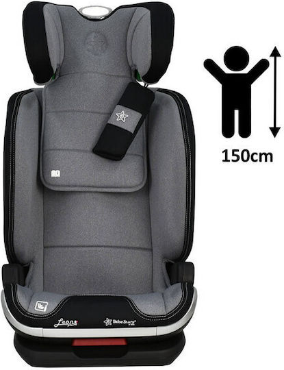 Bebe Stars Leon Plus Καθισματάκι Αυτοκινήτου i-Size με Isofix Grey