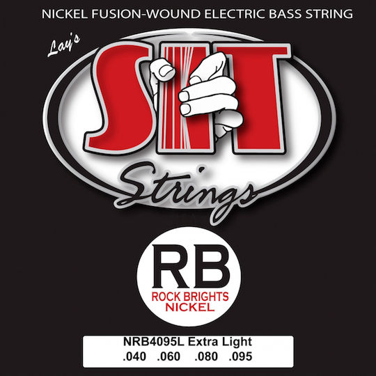 Sit Rock Bright Einstellen Χορδών Nickel gewickelt Μπάσου 40 - 95" Extra Light