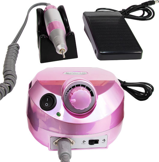 DM-202 Nail Drill Power 65W Pink with Pedal with 20000 Rotations per Minute