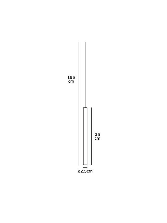 VK Lighting VK/04396/BR/W/35 Hängelampe Braun LED mit Warmes Weiß Licht