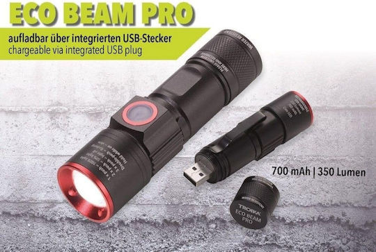 Troika Φακός LED με Μέγιστη Φωτεινότητα 350lm Eco Beam Pro