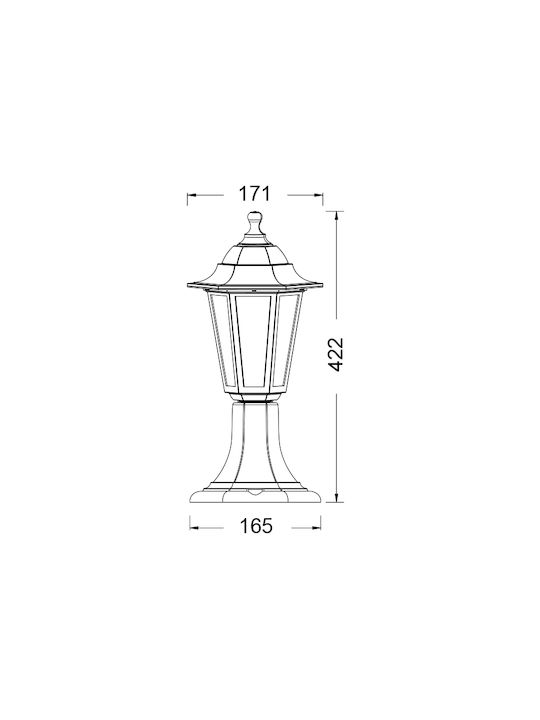 Aca Lamp Lattern Outdoor 40W IP44 for Socket E27 White
