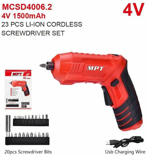 MPT Schraubenzieher Batterie 4V 1x1.5Ah MCSD4006.3