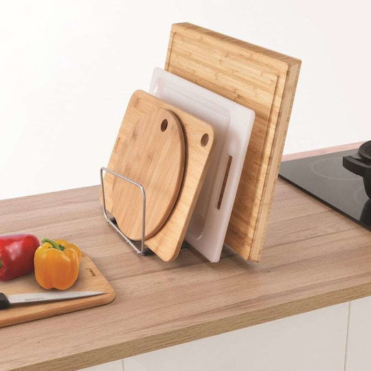 Metaltex Πιατοθήκη Ντουλαπιού Backy Μεταλλική 22x21x14εκ. Ασημί