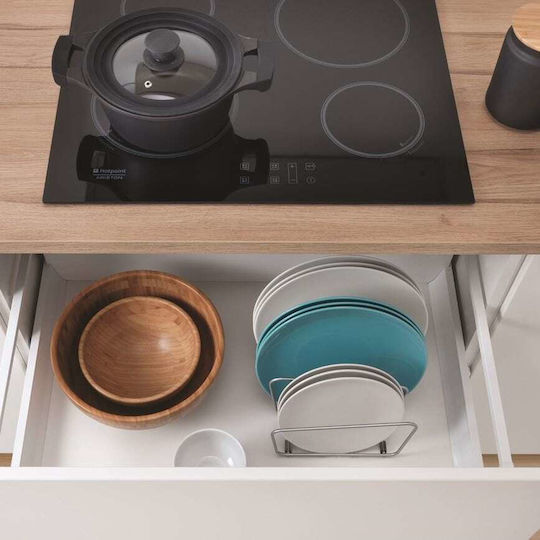 Metaltex Πιατοθήκη Ντουλαπιού Backy Μεταλλική 22x21x14εκ. Ασημί