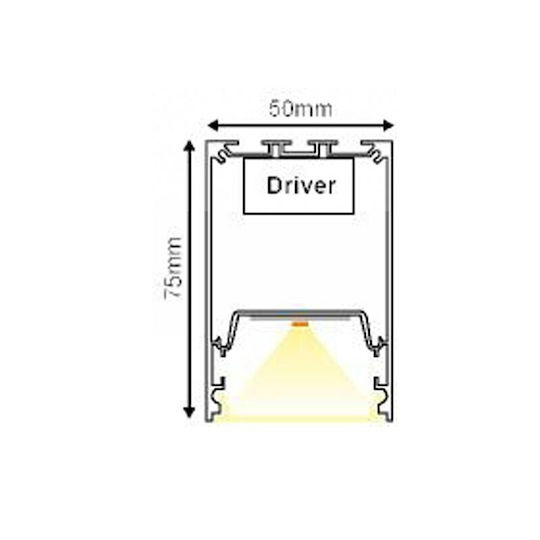 Aca LED Lumina liniară Lumină Plafon 14W Alb cald IP20 cu Intensitate Reglabilă 51cm