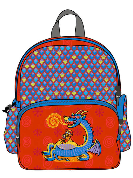 Laken Dragon +3 School Bag Backpack Kindergarten in Blue color