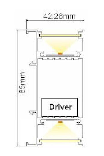 Aca Commercial Linear LED Ceiling Light 41W Natural White Dimmable L149xD4.22xH8.5cm
