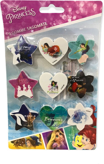 Due esse Radiergummi-Set für Bleistifte Disney Prinzessin LN001995D 9Stück