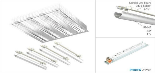 VK Lighting Fluorescent Ceiling Light 44W Natural White