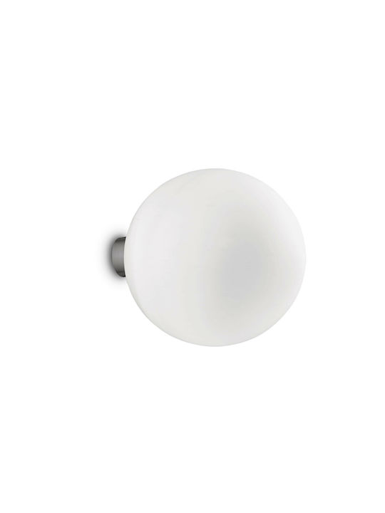 Ideal Lux Mapa AP1 Modern Wall Lamp with Socket E27 White Width 20cm