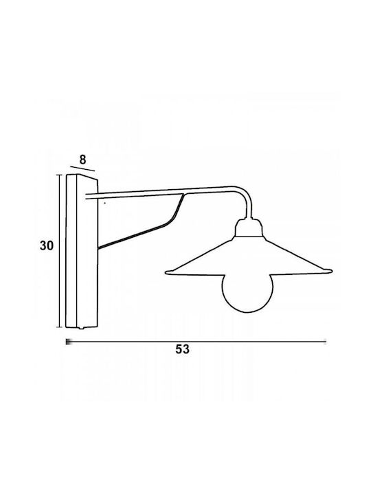 ArkoLight Industrial Wall Lamp with E27 Bronze 30x30x40cm 273-22/A1