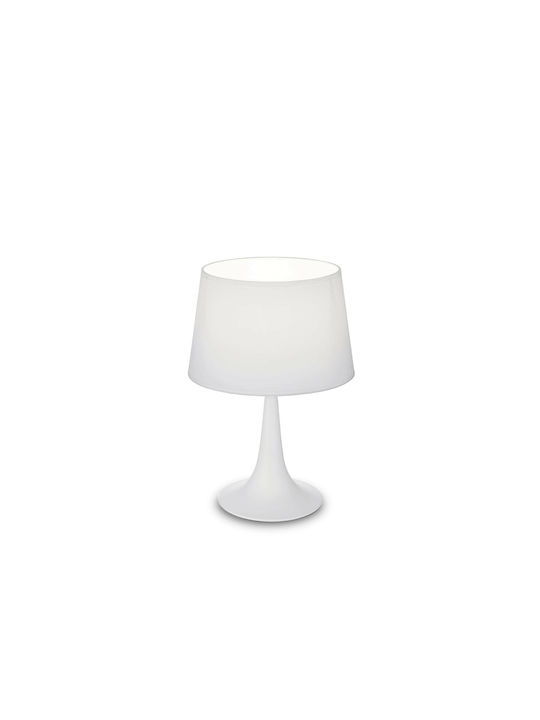 Ideal Lux Μεταλλικό Πορτατίφ για Ντουί E27 με Λευκό Καπέλο και Βάση