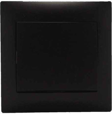 Redled Stinel Recessed Electrical Lighting Wall Switch with Frame Basic Black