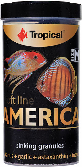Tropical Soft Line America M Tropical Fish Food Granules 250ml 150gr