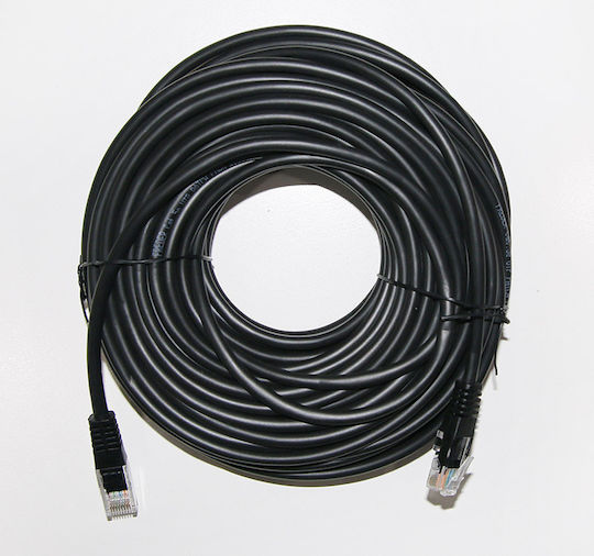 Adeleq U/UTP Cat.5e (Gigabit) Καλώδιο Δικτύου Ethernet 15m Μαύρο