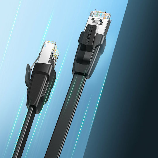 Ugreen Равен U/FTP (STP) Кат.8 (40Gbps) Мрежов Кабел Ethernet 1м Черен