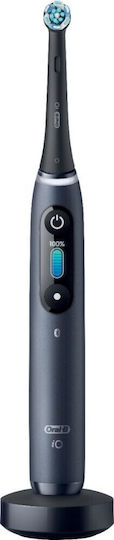Oral-B iO Series 8 Ηλεκτρική Οδοντόβουρτσα με Χρονομετρητή, Αισθητήρα Πίεσης και Θήκη Ταξιδίου Μαύρη