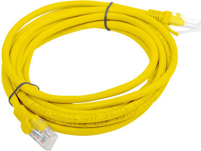 Lanberg U/UTP Cat.6 Ethernet Network Cable 3m Yellow 1pcs