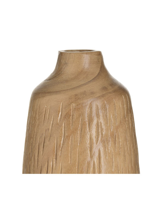 Inart Wooden Vase 10x10x22cm