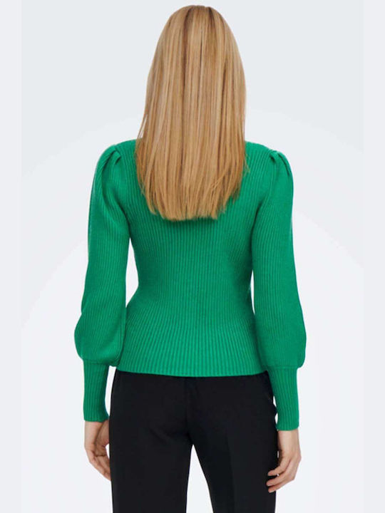 Only Women's Long Sleeve Sport Knitting Sweater Bold Green