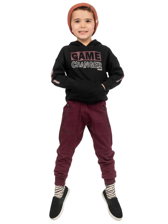 Energiers Kids Sweatpants Burgundy 2pcs