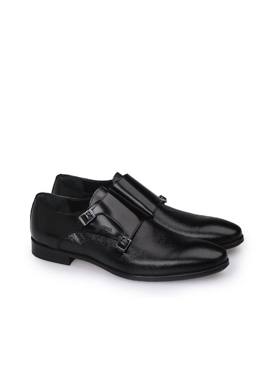 Boss Shoes Δερμάτινα Ανδρικά Monk Σκαρπίνια Μαύρα