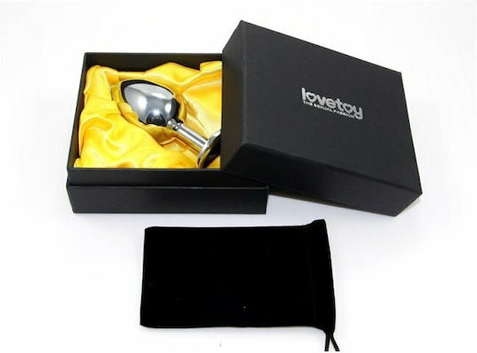 Lovetoy Rosebud Classic Metal Anal Plug Large Silver / Purple 10cm