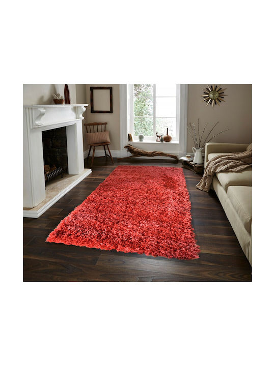 Oxford Home Lo 1039-33300 Shaggy Rectangular Rug Shaggy Κόκκινο