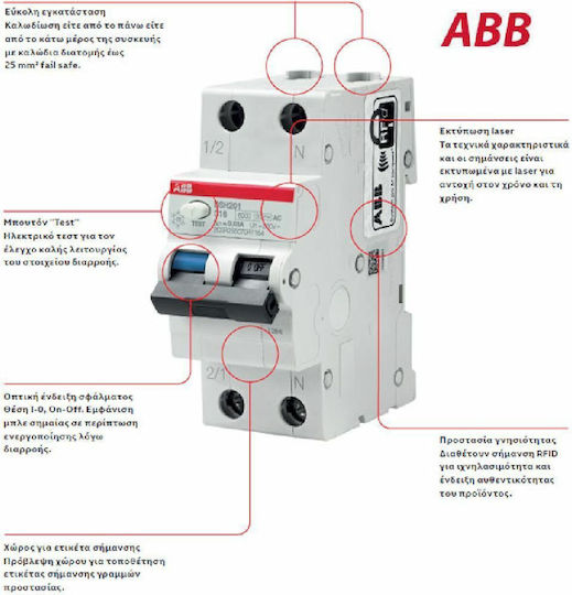 Abb Phase Relays Earth Leakage 25A Bipolar With Voltage 230V