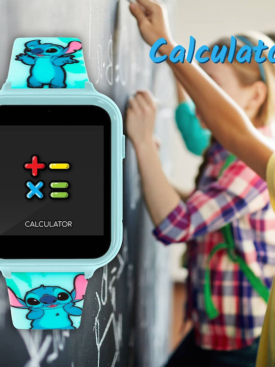 Disney Kinder-Digitaluhr Stitch mit Kautschuk/Plastikarmband Türkis