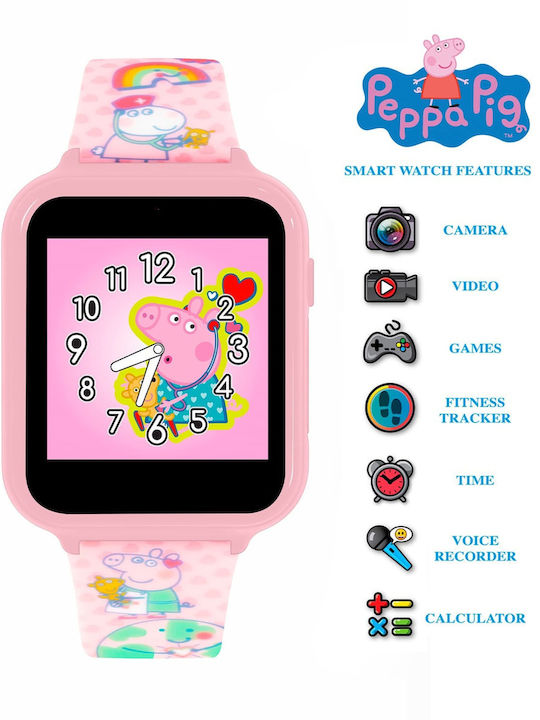 Disney Kinder-Digitaluhr Peppa Pig mit Kautschuk/Plastikarmband Rosa
